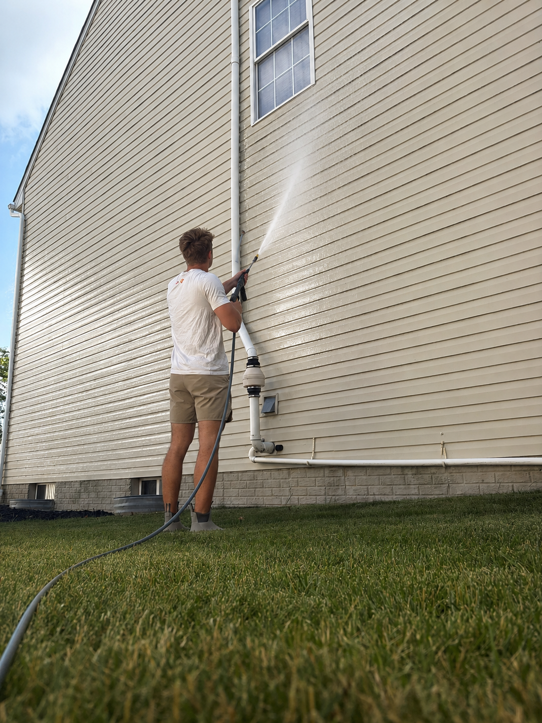 Clean suburban home exterior