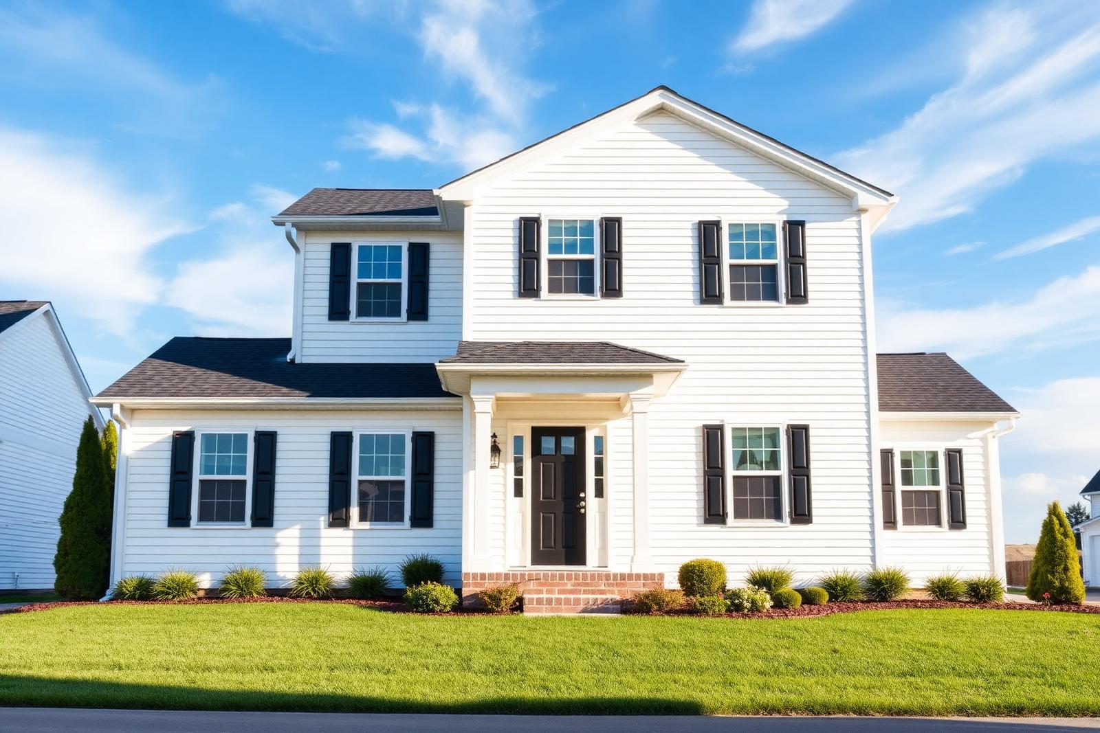 Clean suburban home exterior